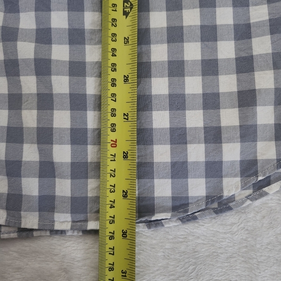 J. CREW Men's Classic Fit Gingham Long Sleeve Button Down Shirt Grey White Large - Picture 9 of 11